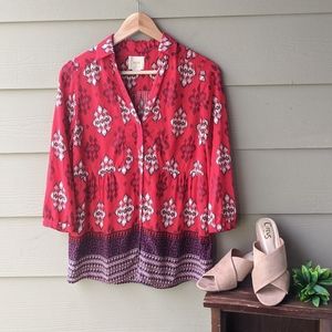 Maeve Tribal button-up blouse